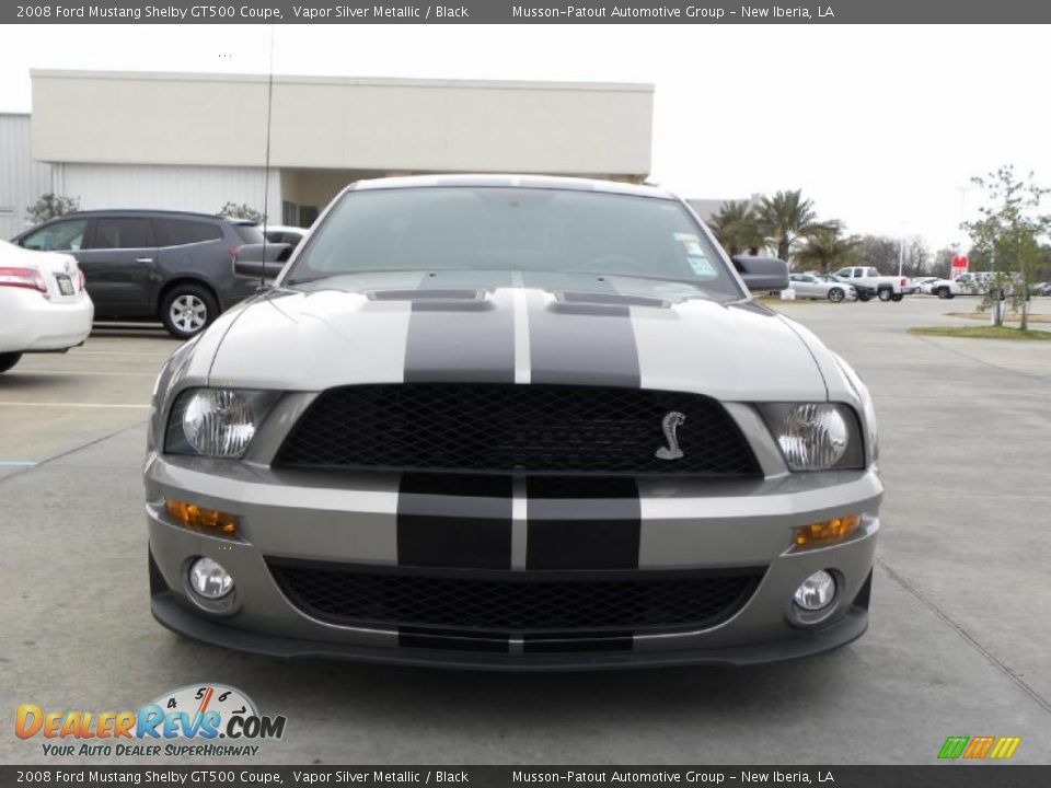 2008 Ford Mustang Shelby GT500 Coupe Vapor Silver Metallic / Black Photo #8