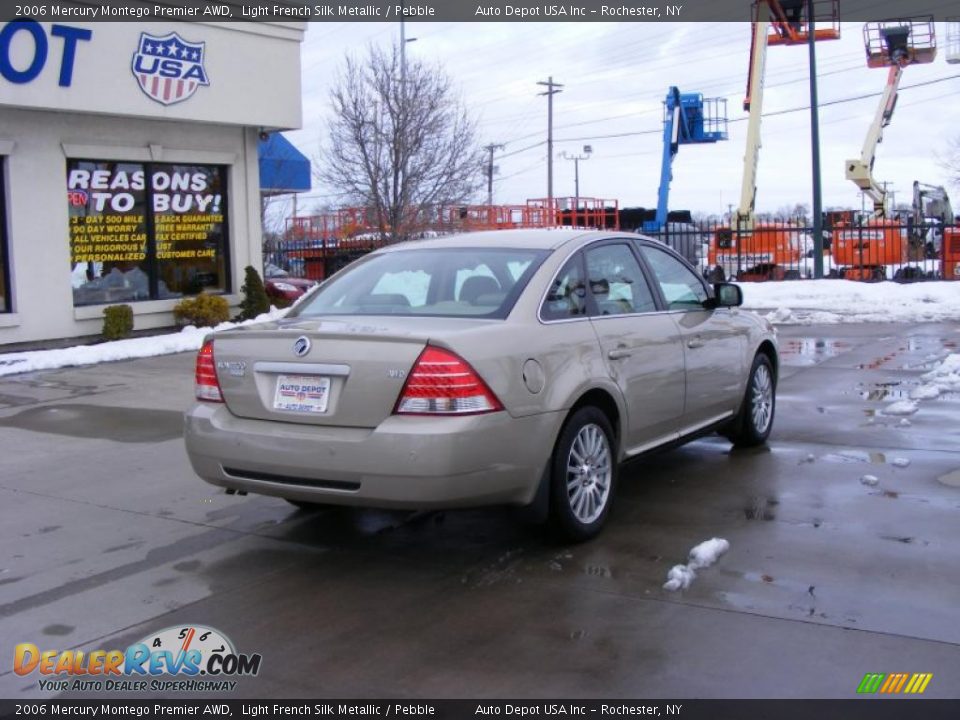 2006 Mercury Montego Premier AWD Light French Silk Metallic / Pebble Photo #8