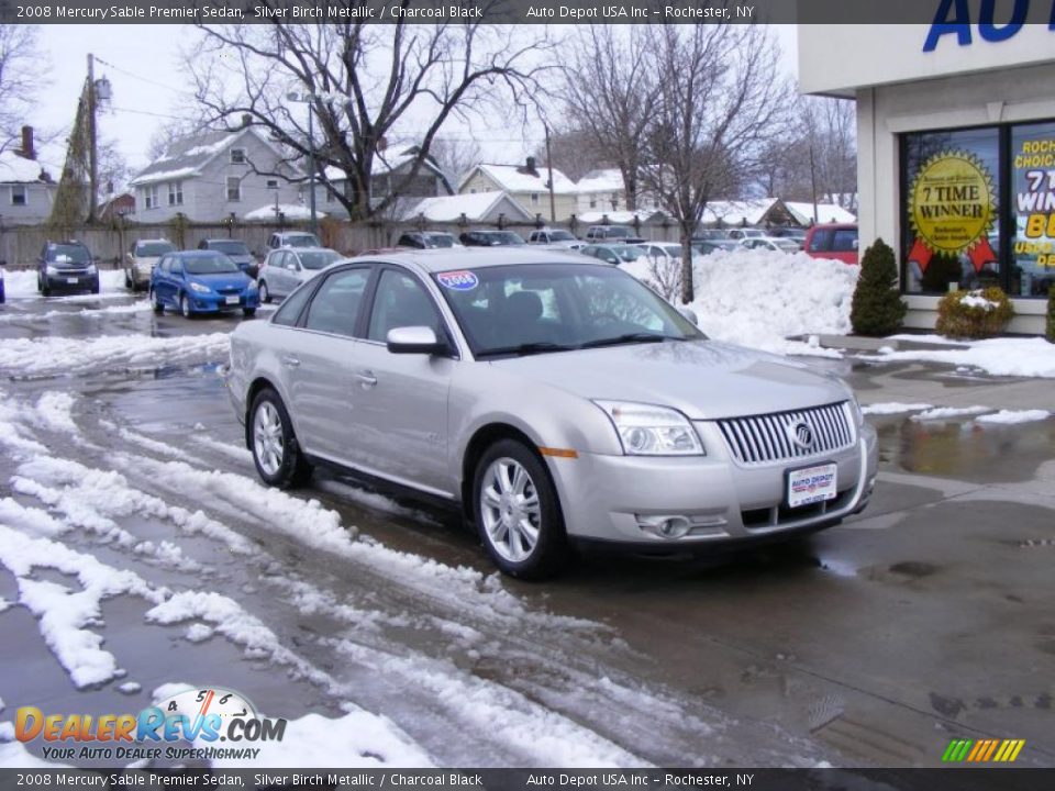 2008 Mercury Sable Premier Sedan Silver Birch Metallic / Charcoal Black Photo #2
