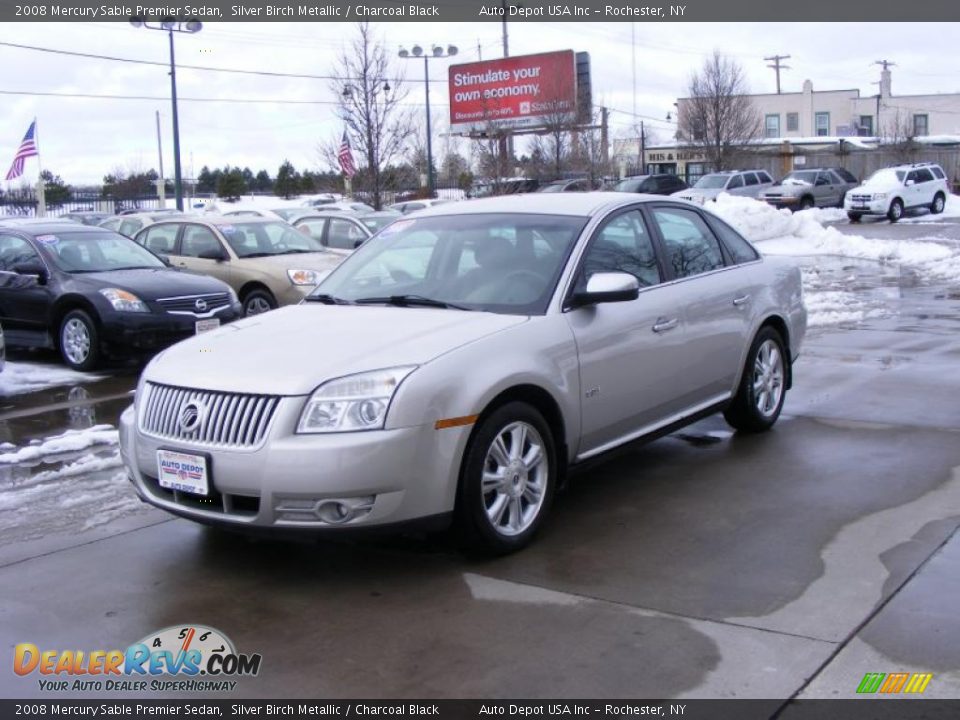 2008 Mercury Sable Premier Sedan Silver Birch Metallic / Charcoal Black Photo #4