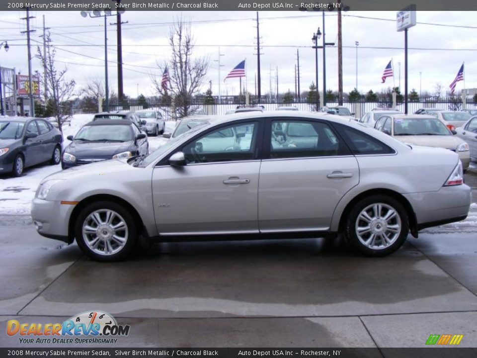 2008 Mercury Sable Premier Sedan Silver Birch Metallic / Charcoal Black Photo #5