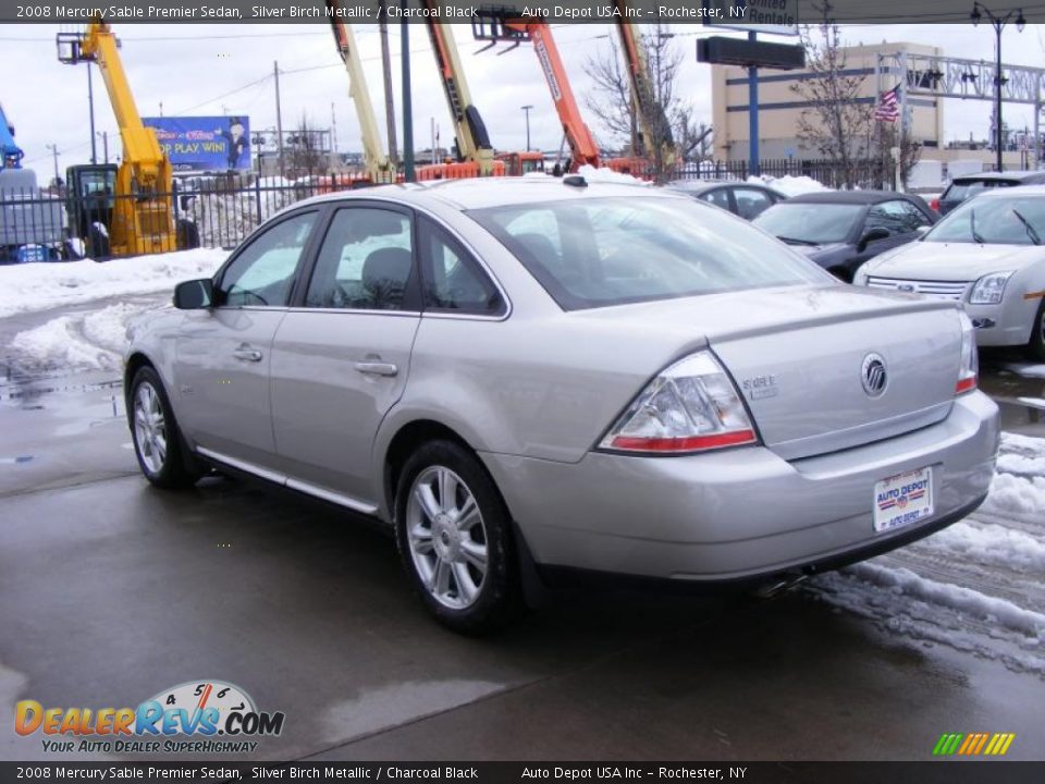 2008 Mercury Sable Premier Sedan Silver Birch Metallic / Charcoal Black Photo #6