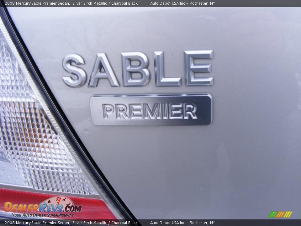 2008 Mercury Sable Premier Sedan Silver Birch Metallic / Charcoal Black Photo #9