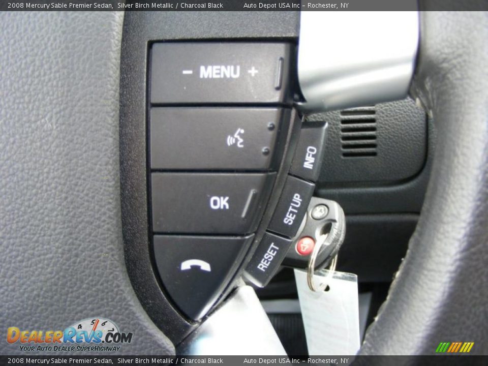 2008 Mercury Sable Premier Sedan Silver Birch Metallic / Charcoal Black Photo #18