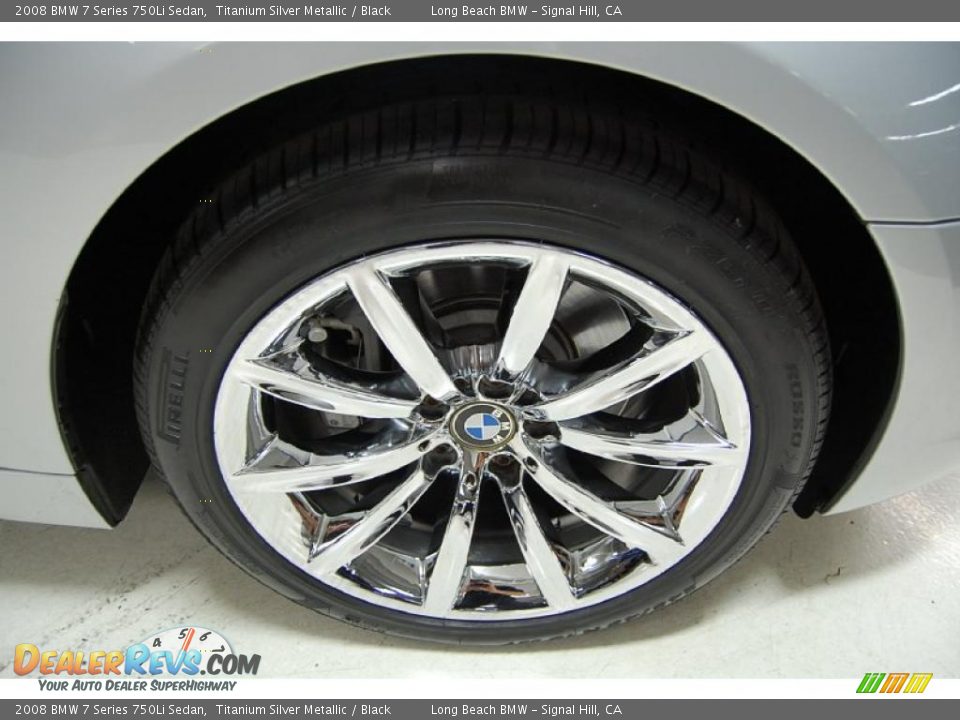 2008 BMW 7 Series 750Li Sedan Titanium Silver Metallic / Black Photo #3