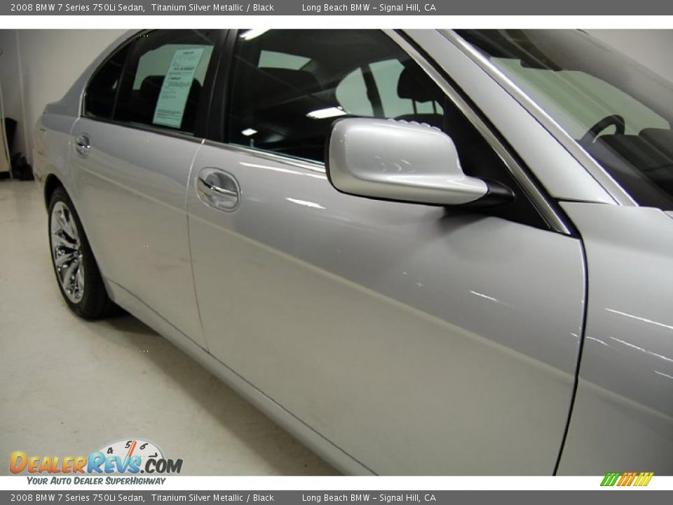 2008 BMW 7 Series 750Li Sedan Titanium Silver Metallic / Black Photo #4