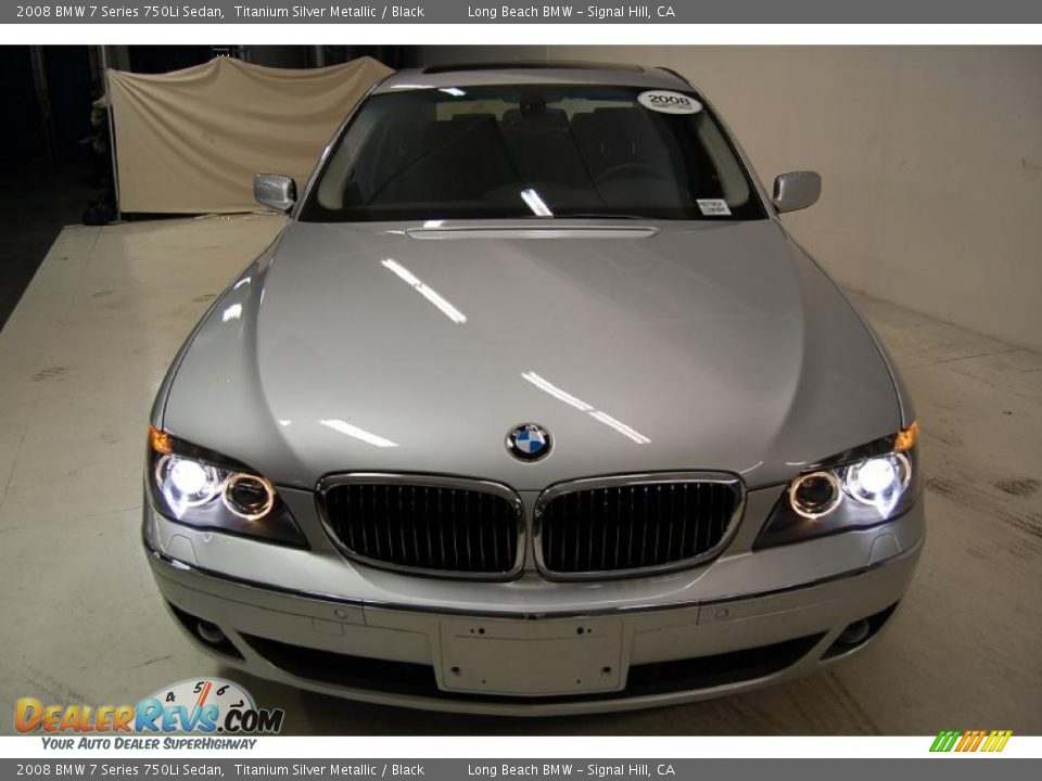 2008 BMW 7 Series 750Li Sedan Titanium Silver Metallic / Black Photo #5