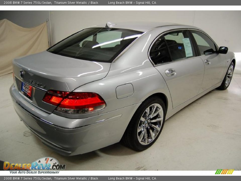 2008 BMW 7 Series 750Li Sedan Titanium Silver Metallic / Black Photo #6
