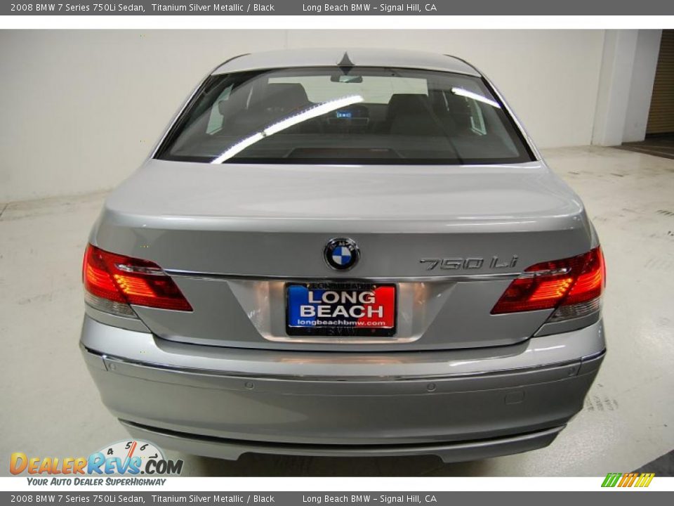 2008 BMW 7 Series 750Li Sedan Titanium Silver Metallic / Black Photo #7
