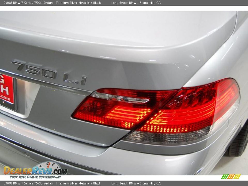 2008 BMW 7 Series 750Li Sedan Titanium Silver Metallic / Black Photo #8