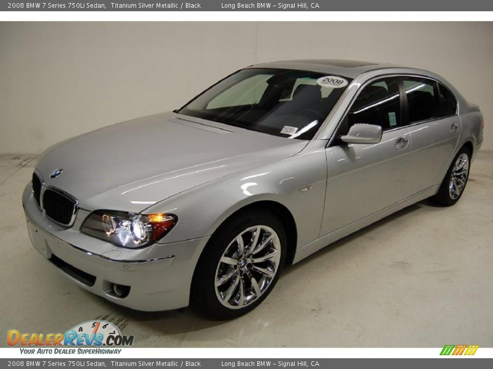 2008 BMW 7 Series 750Li Sedan Titanium Silver Metallic / Black Photo #10