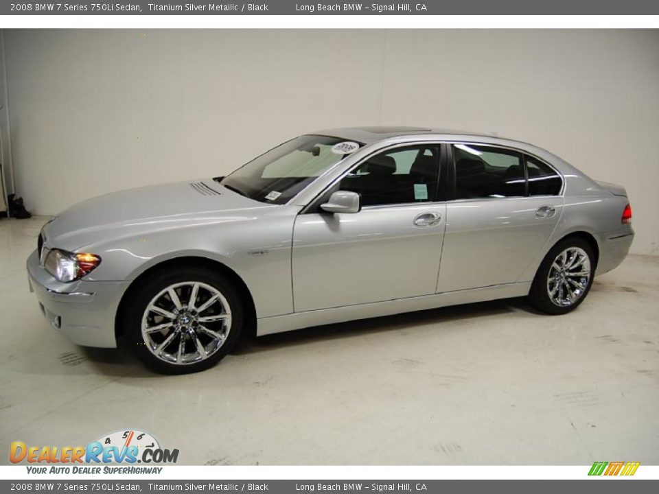 2008 BMW 7 Series 750Li Sedan Titanium Silver Metallic / Black Photo #11