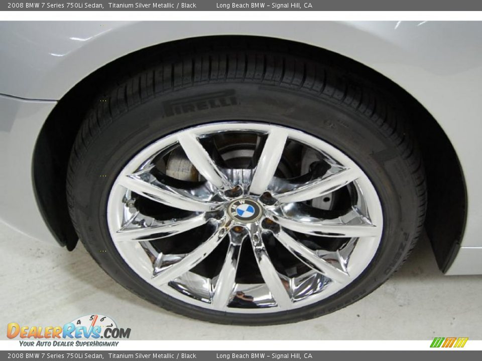 2008 BMW 7 Series 750Li Sedan Titanium Silver Metallic / Black Photo #12