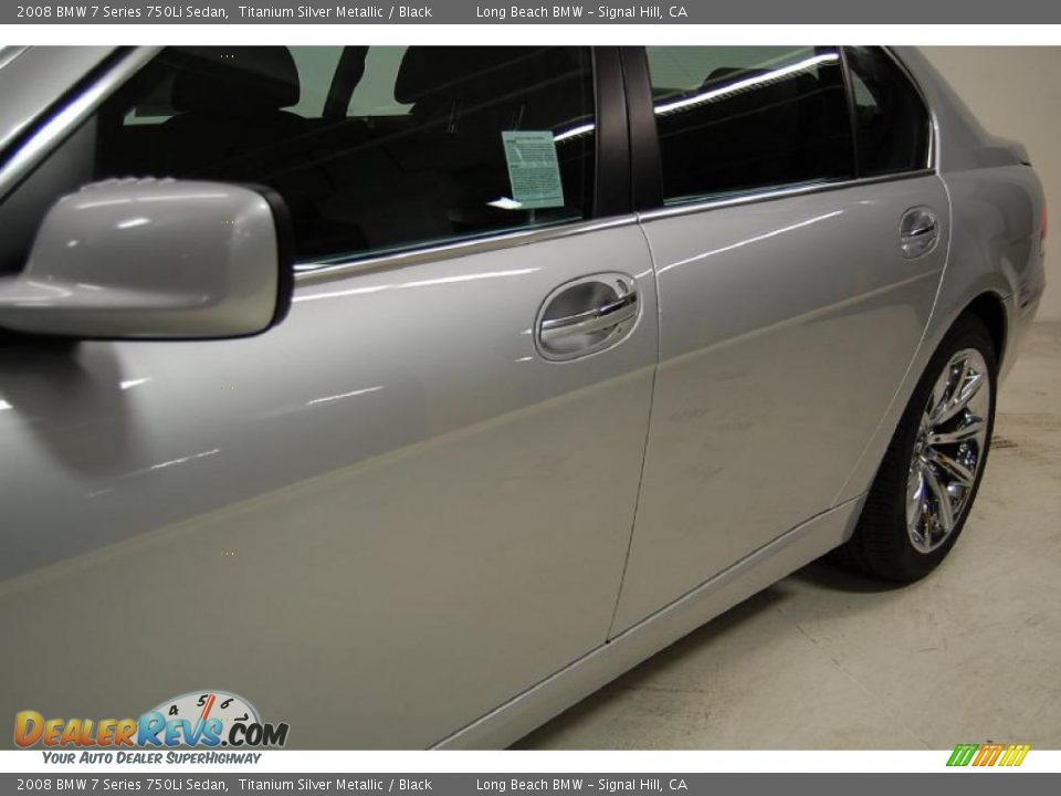 2008 BMW 7 Series 750Li Sedan Titanium Silver Metallic / Black Photo #13