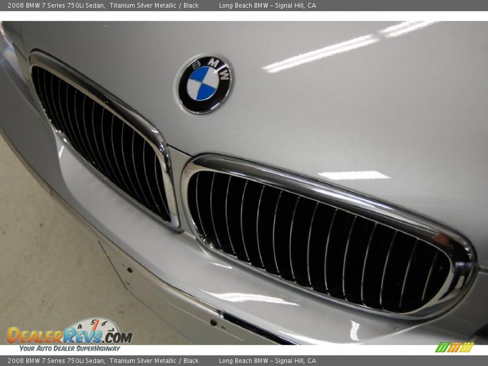 2008 BMW 7 Series 750Li Sedan Titanium Silver Metallic / Black Photo #14