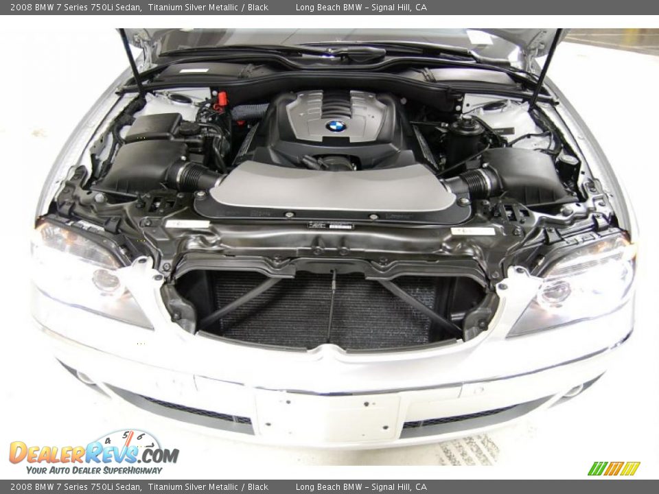 2008 BMW 7 Series 750Li Sedan Titanium Silver Metallic / Black Photo #16