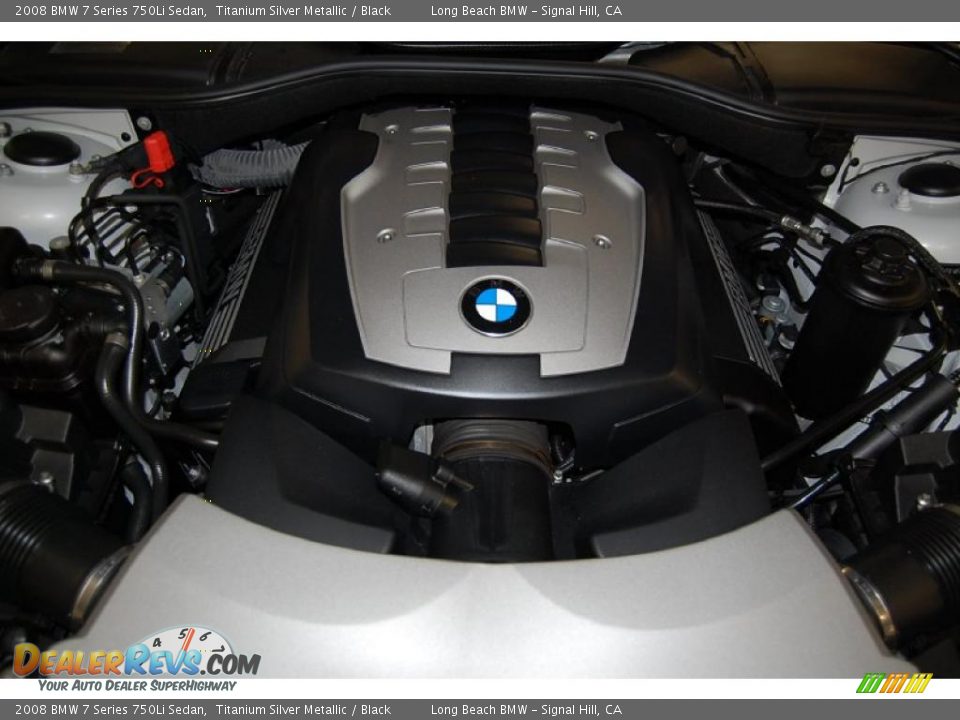 2008 BMW 7 Series 750Li Sedan Titanium Silver Metallic / Black Photo #17