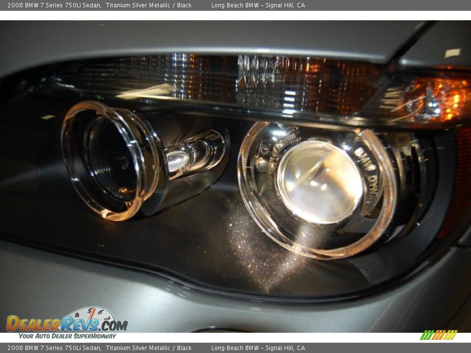 2008 BMW 7 Series 750Li Sedan Titanium Silver Metallic / Black Photo #18