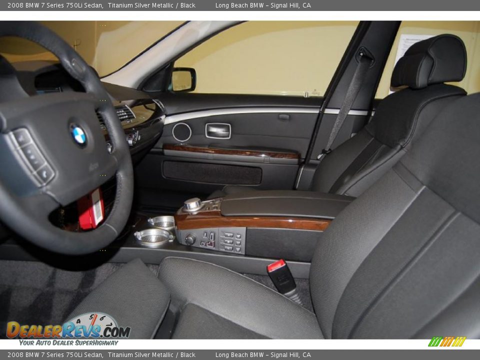 2008 BMW 7 Series 750Li Sedan Titanium Silver Metallic / Black Photo #20