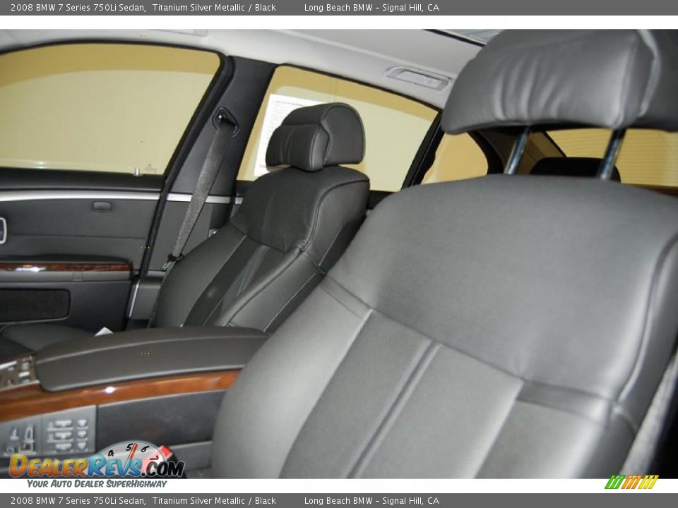 2008 BMW 7 Series 750Li Sedan Titanium Silver Metallic / Black Photo #21