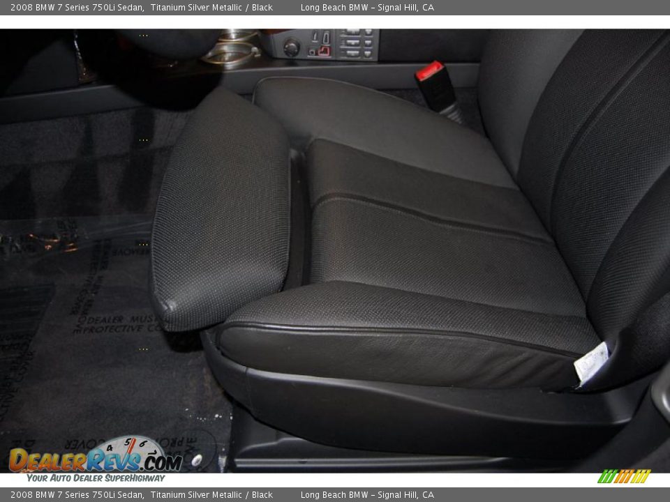 2008 BMW 7 Series 750Li Sedan Titanium Silver Metallic / Black Photo #22