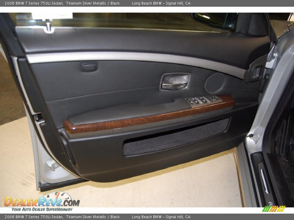 2008 BMW 7 Series 750Li Sedan Titanium Silver Metallic / Black Photo #23