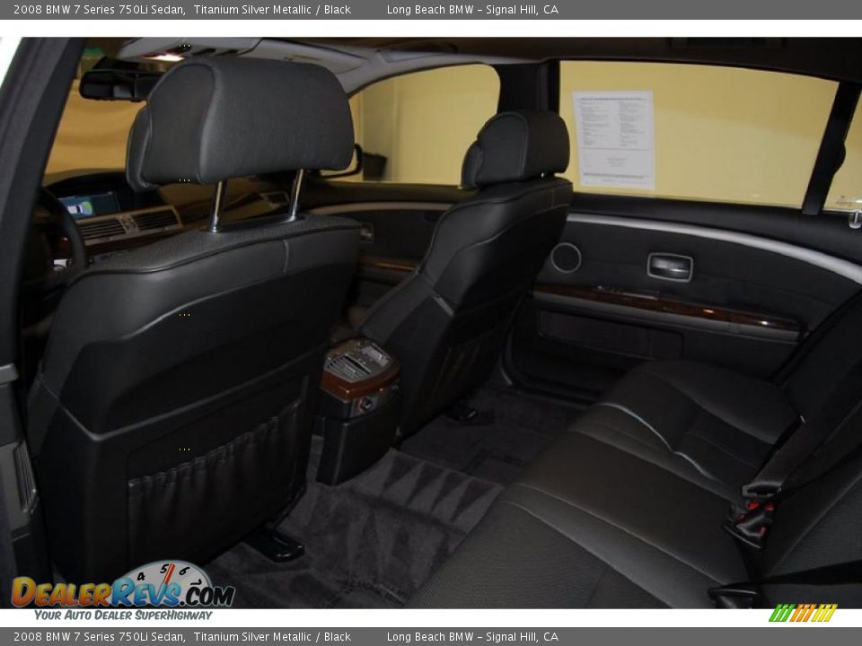 2008 BMW 7 Series 750Li Sedan Titanium Silver Metallic / Black Photo #24