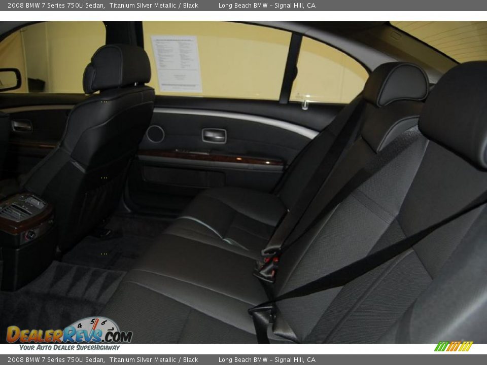2008 BMW 7 Series 750Li Sedan Titanium Silver Metallic / Black Photo #25