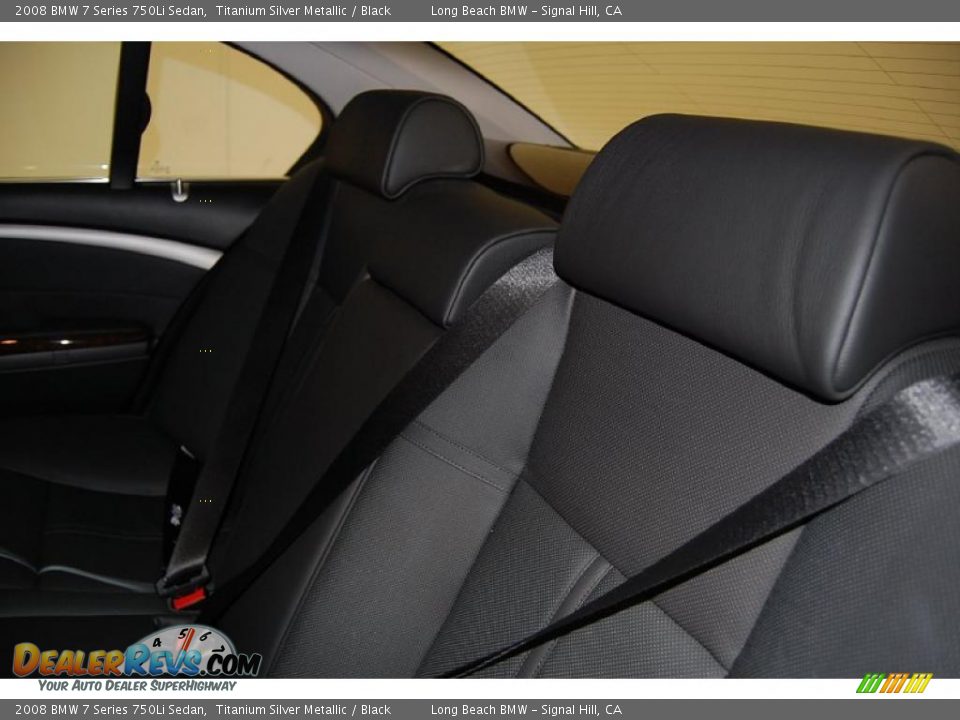 2008 BMW 7 Series 750Li Sedan Titanium Silver Metallic / Black Photo #26