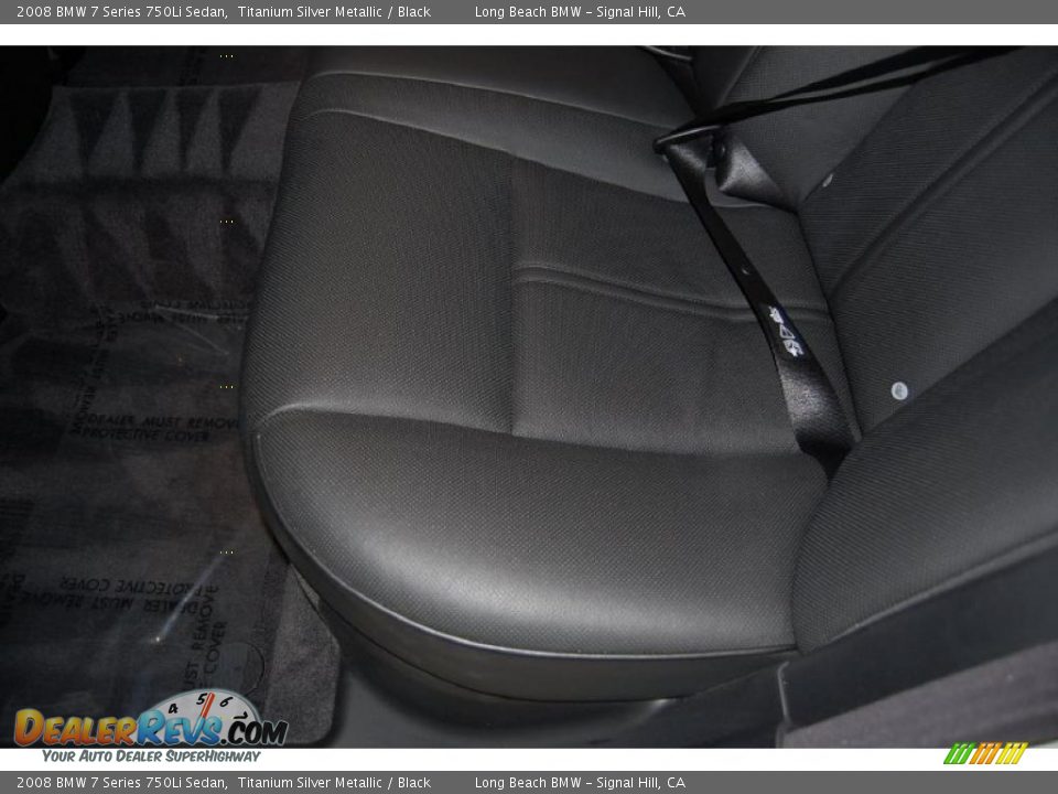 2008 BMW 7 Series 750Li Sedan Titanium Silver Metallic / Black Photo #27