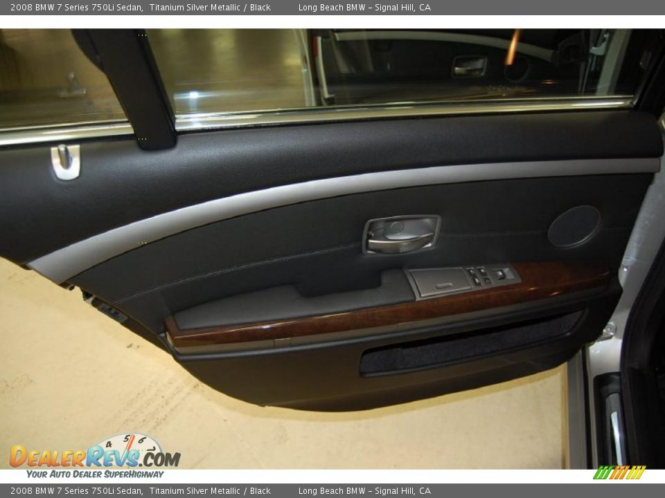 2008 BMW 7 Series 750Li Sedan Titanium Silver Metallic / Black Photo #28