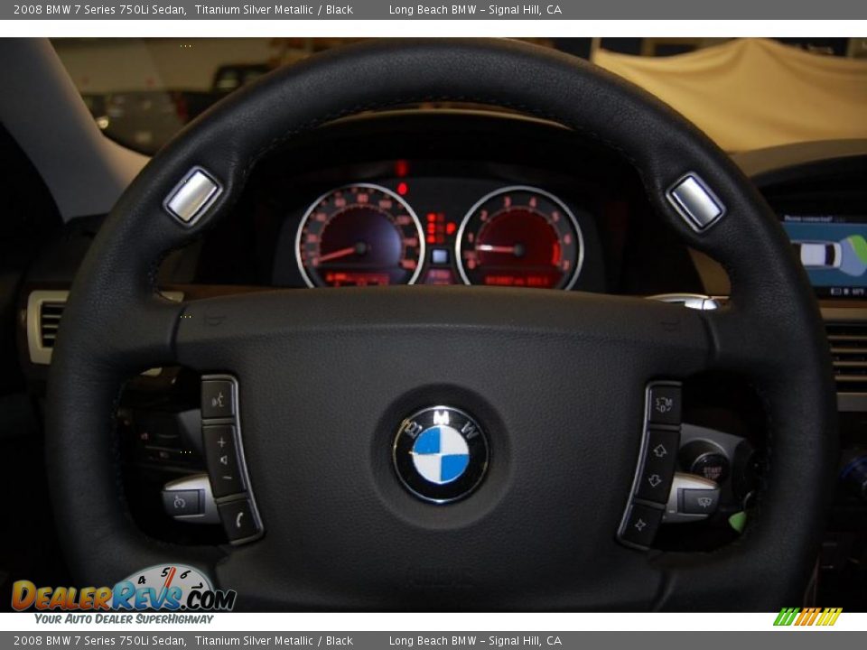 2008 BMW 7 Series 750Li Sedan Titanium Silver Metallic / Black Photo #30