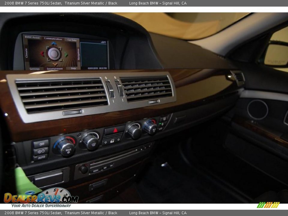 2008 BMW 7 Series 750Li Sedan Titanium Silver Metallic / Black Photo #33