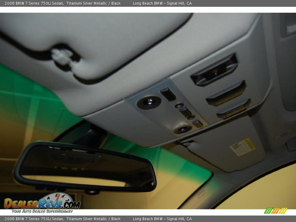 2008 BMW 7 Series 750Li Sedan Titanium Silver Metallic / Black Photo #34
