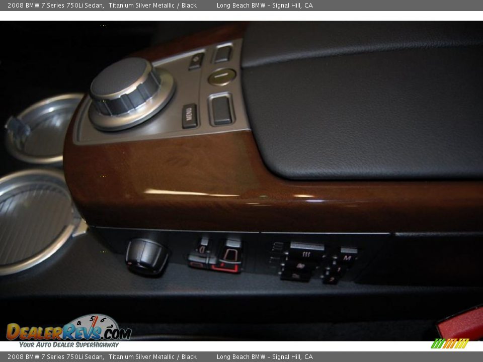 2008 BMW 7 Series 750Li Sedan Titanium Silver Metallic / Black Photo #36