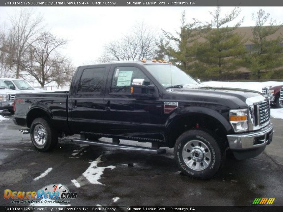 2010 Ford F250 Super Duty Lariat Crew Cab 4x4 Black / Ebony Photo #1