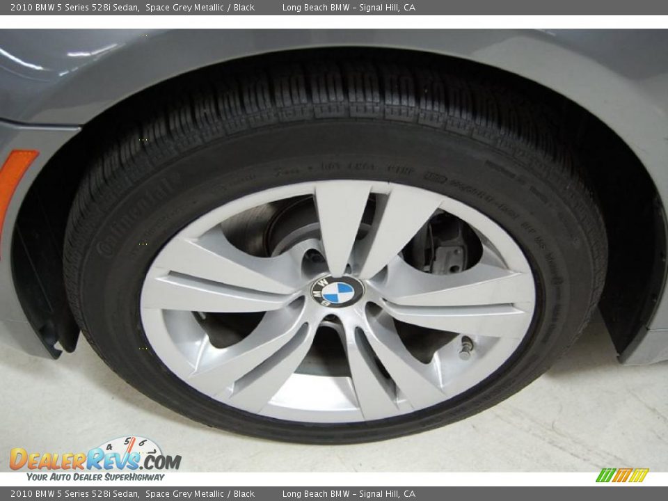 2010 BMW 5 Series 528i Sedan Space Grey Metallic / Black Photo #12