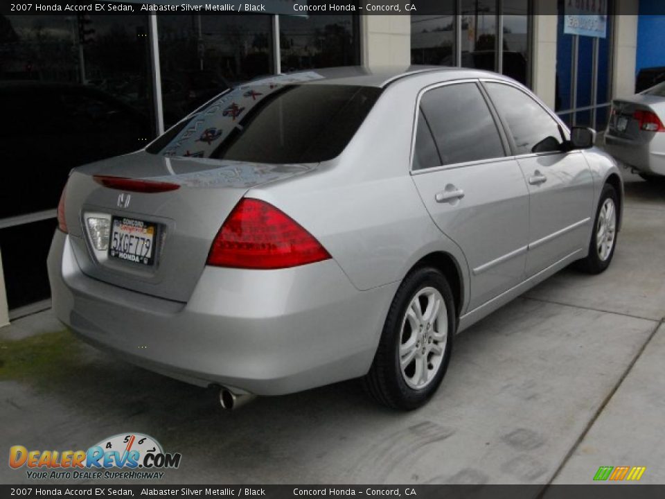 2007 Honda Accord EX Sedan Alabaster Silver Metallic / Black Photo #3