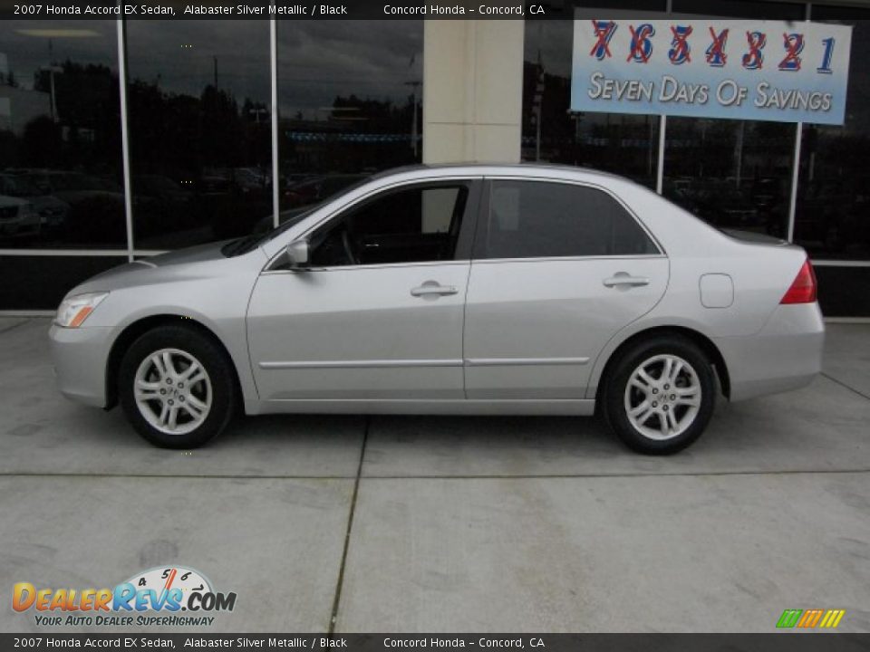 2007 Honda Accord EX Sedan Alabaster Silver Metallic / Black Photo #6