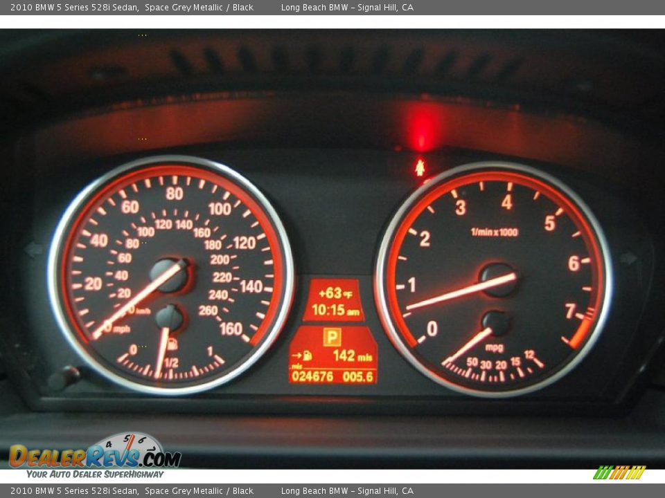 2010 BMW 5 Series 528i Sedan Space Grey Metallic / Black Photo #31
