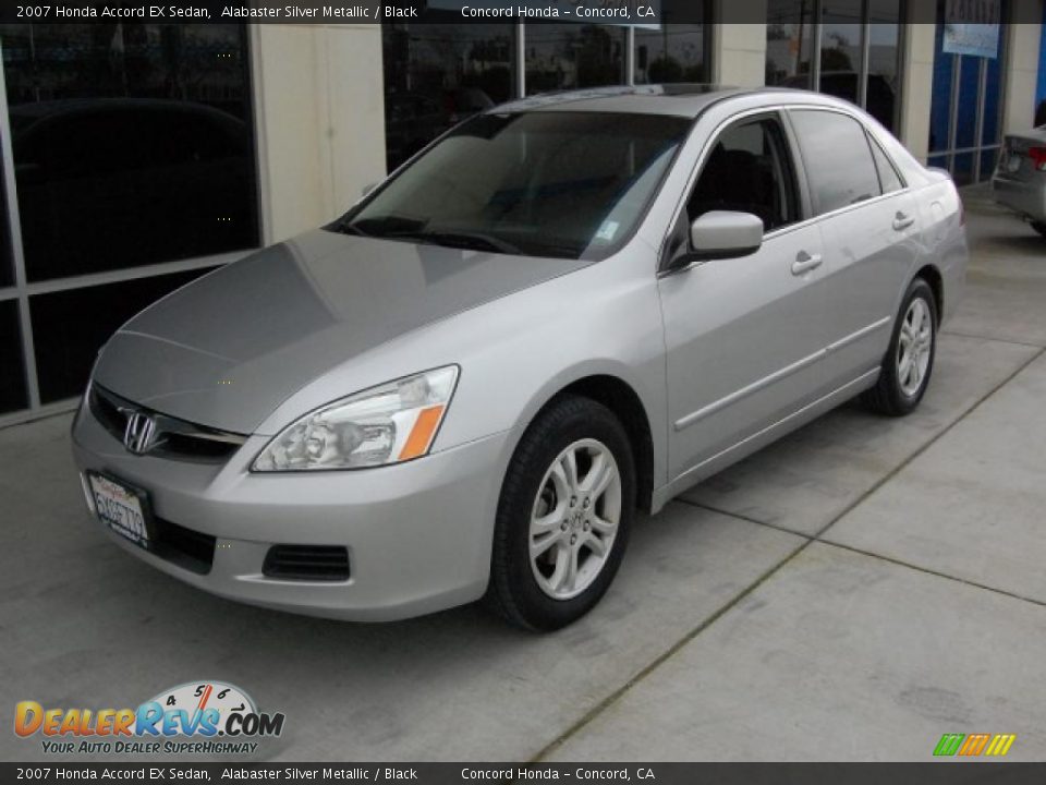 2007 Honda Accord EX Sedan Alabaster Silver Metallic / Black Photo #7