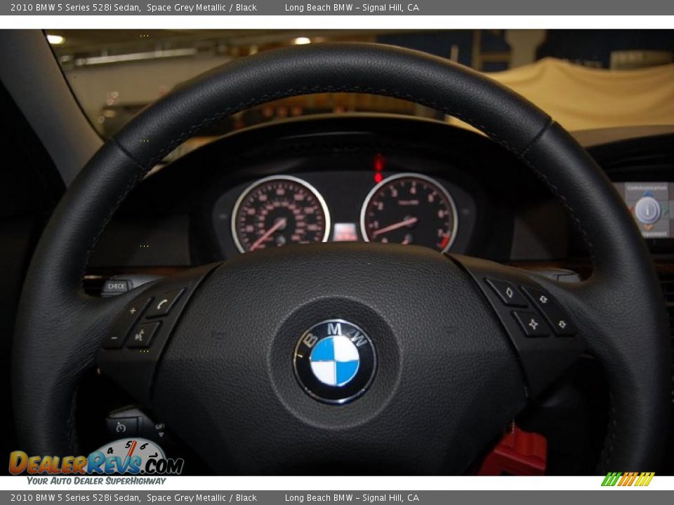 2010 BMW 5 Series 528i Sedan Space Grey Metallic / Black Photo #32