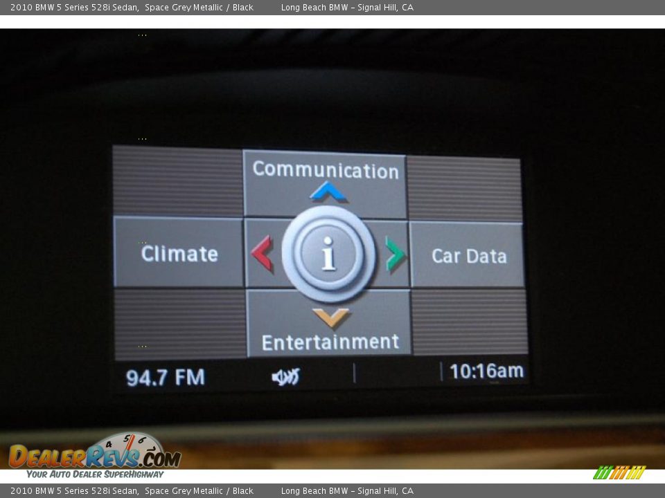 2010 BMW 5 Series 528i Sedan Space Grey Metallic / Black Photo #33