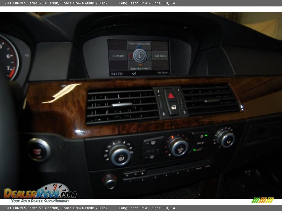 2010 BMW 5 Series 528i Sedan Space Grey Metallic / Black Photo #34