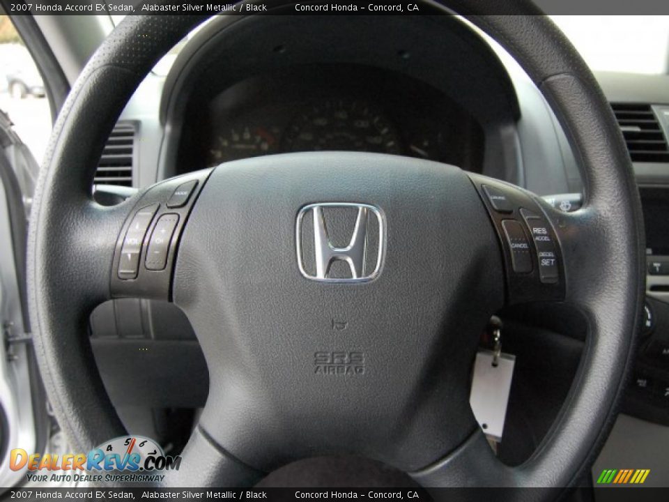 2007 Honda Accord EX Sedan Alabaster Silver Metallic / Black Photo #20