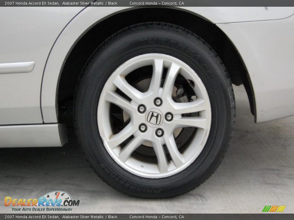 2007 Honda Accord EX Sedan Alabaster Silver Metallic / Black Photo #30