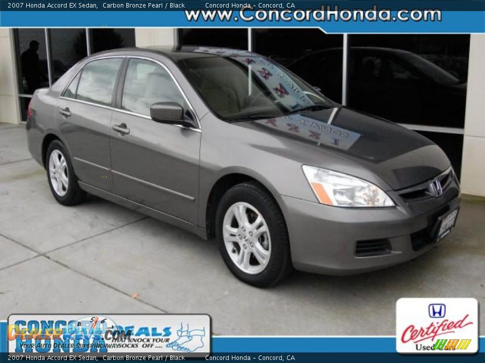 2007 Honda Accord EX Sedan Carbon Bronze Pearl / Black Photo #1
