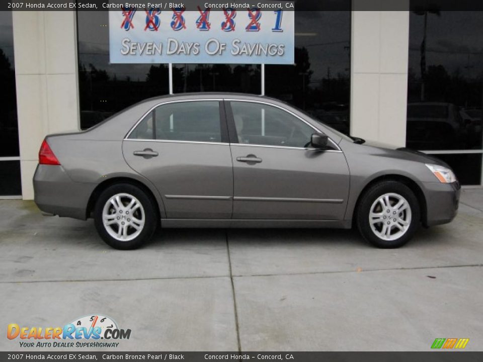 2007 Honda Accord EX Sedan Carbon Bronze Pearl / Black Photo #2