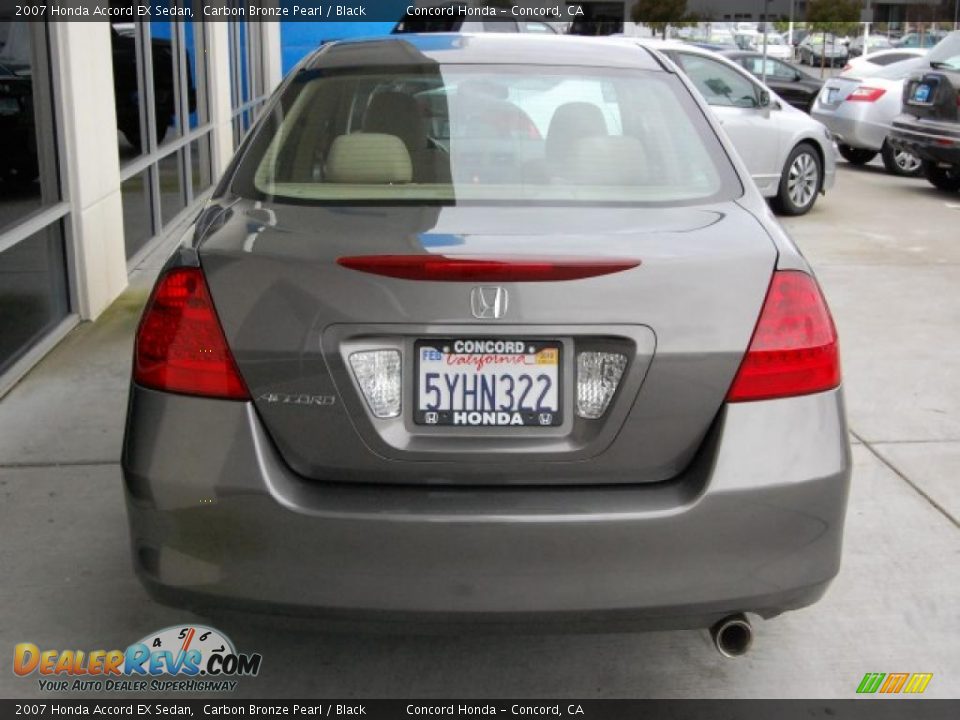 2007 Honda Accord EX Sedan Carbon Bronze Pearl / Black Photo #4