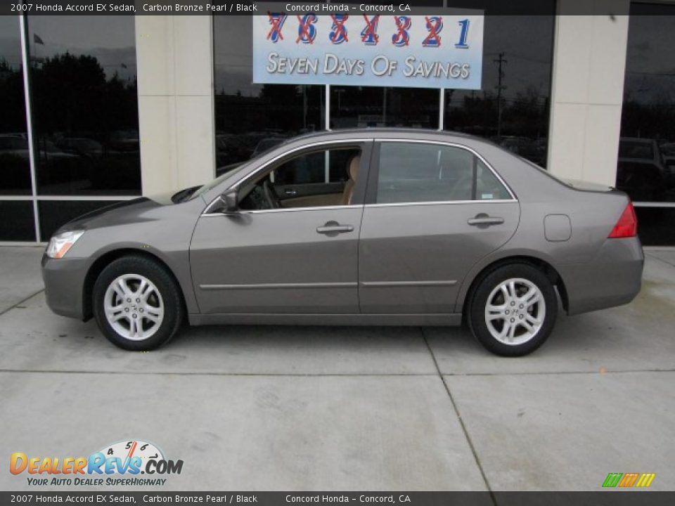 2007 Honda Accord EX Sedan Carbon Bronze Pearl / Black Photo #6